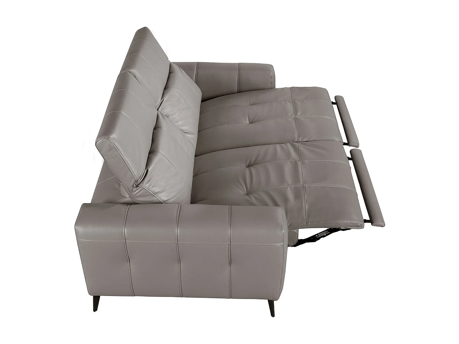 Canapé relax 3 places en cuir gris 6210 ANGEL CERDA