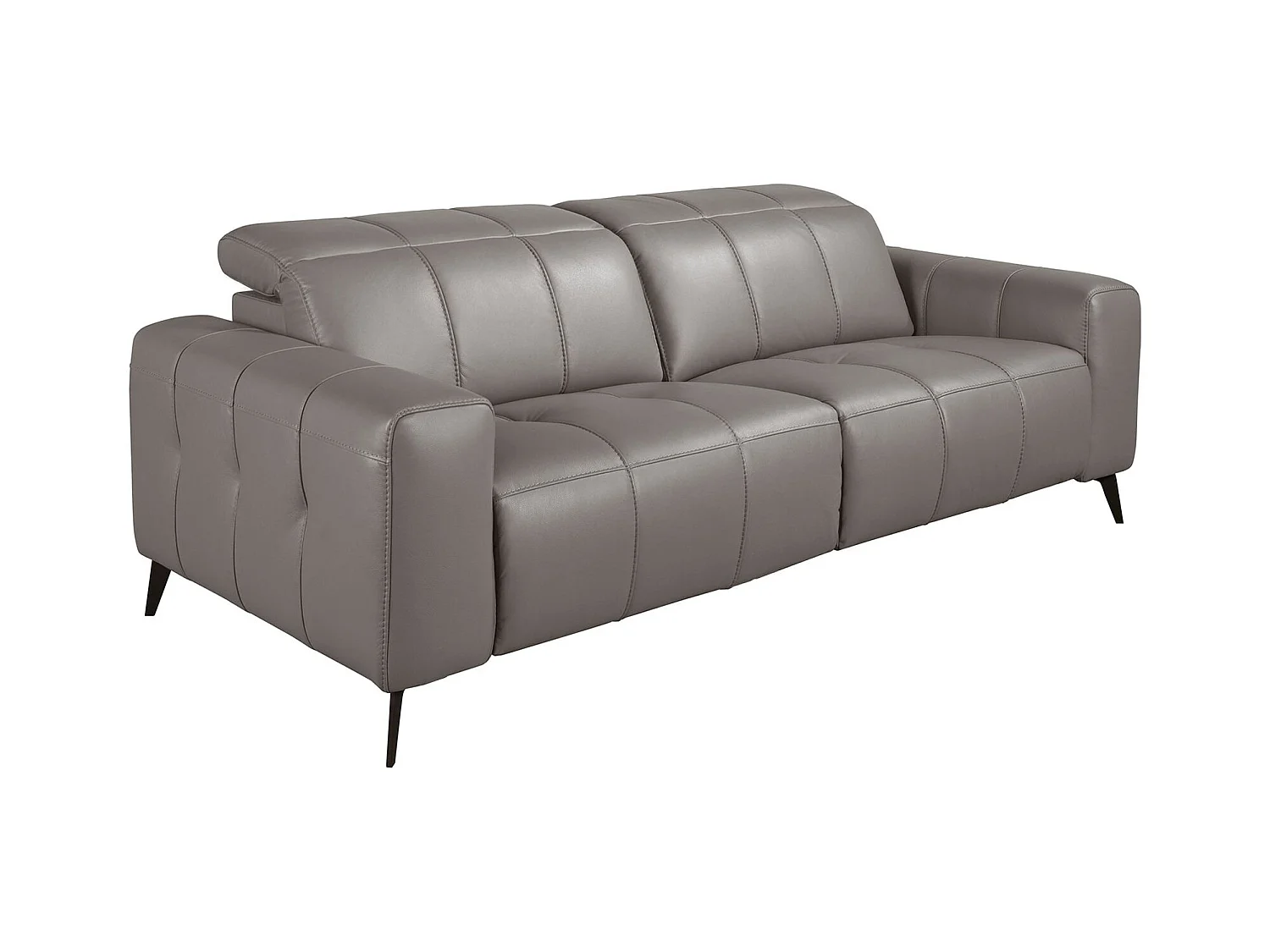 Canapé relax 3 places en cuir gris 6210 ANGEL CERDA