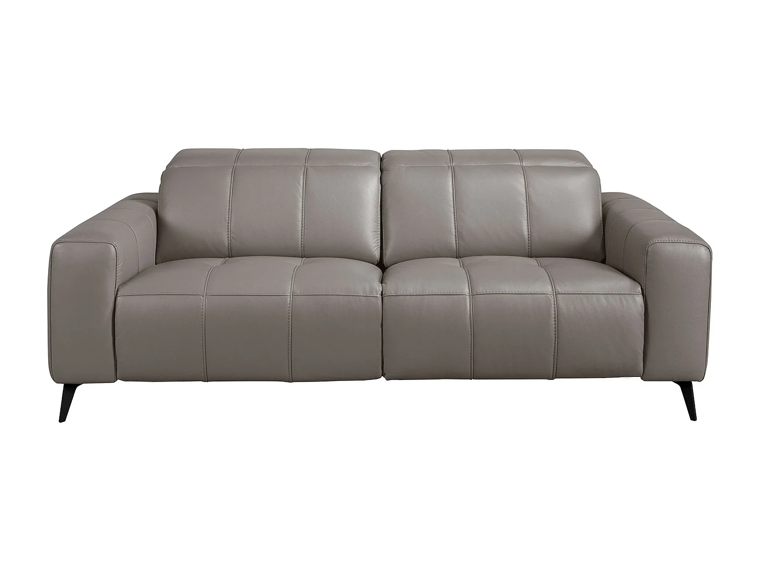 Sofá de relaxamento de 3 lugares em pele cinzenta 6210 ANGEL CERDA