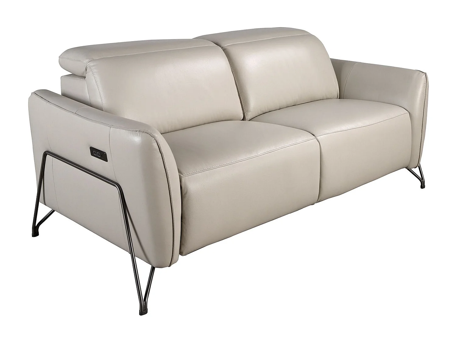 Canapé de relaxation 2 places en cuir sable 6276 ANGEL CERDA