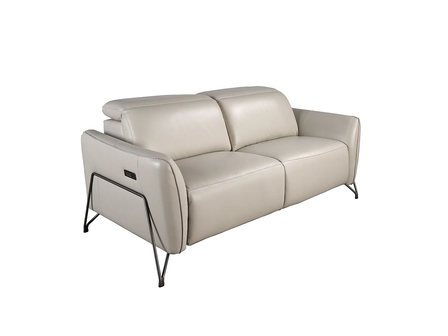 Canapé de relaxation 2 places en cuir sable 6276 ANGEL CERDA