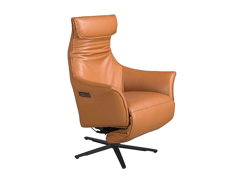 Sillón relax giratorio piel marrón 5137 ANGEL CERDA