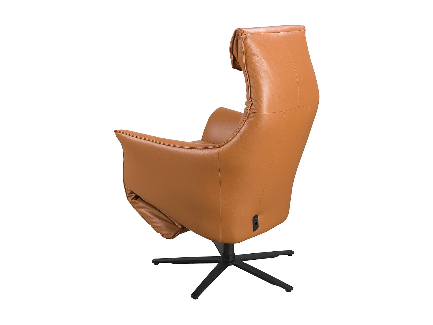 Fauteuil pivotant en cuir brun 5137 ANGEL CERDA