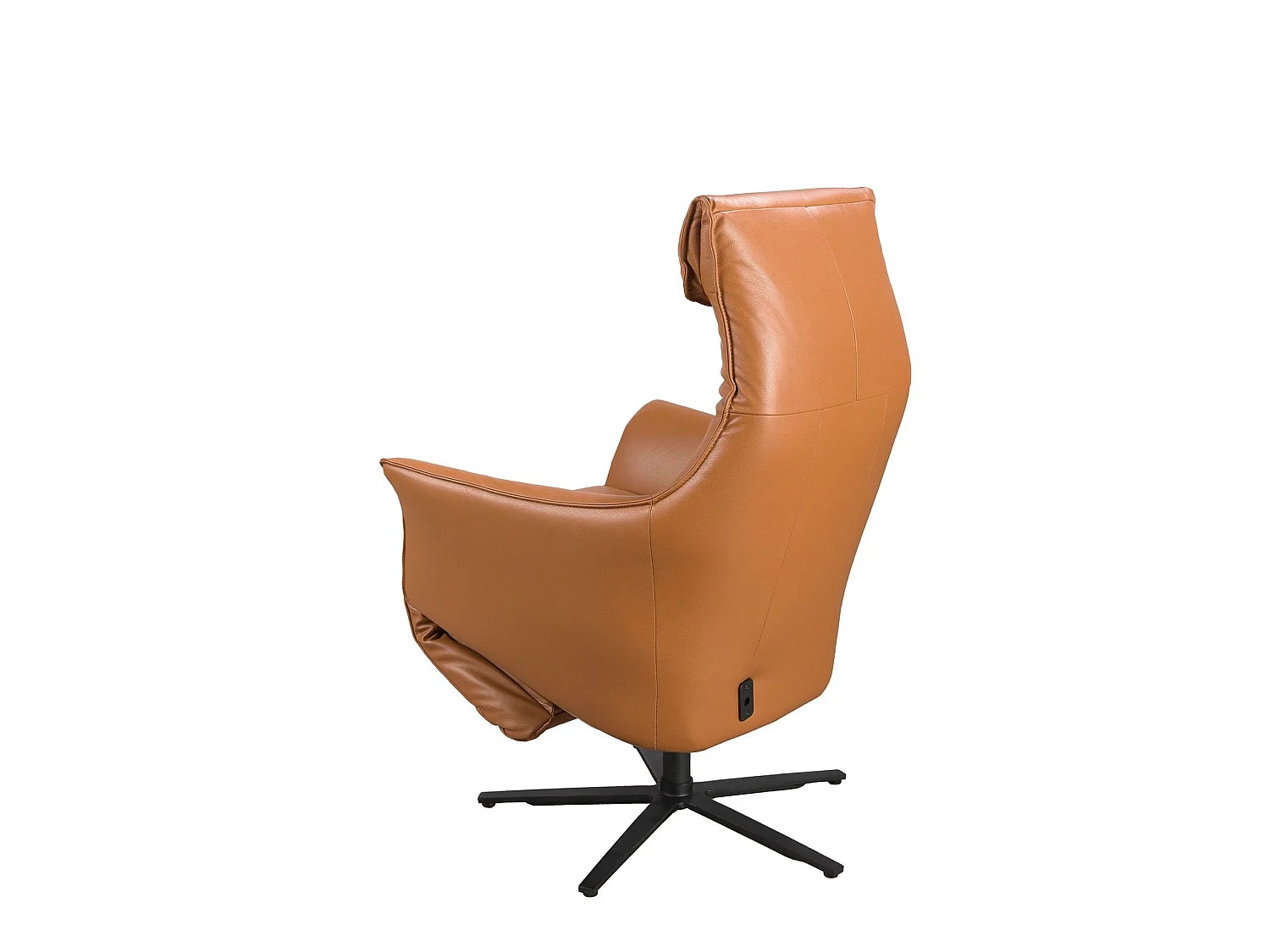 Fauteuil pivotant en cuir brun 5137 ANGEL CERDA