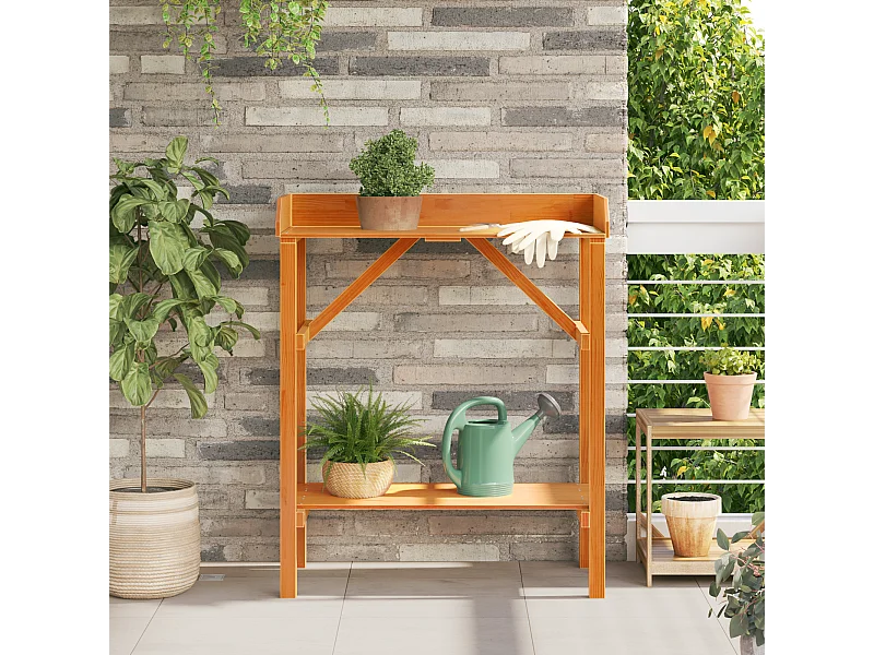 Table de rempotage Acacia 75x40x90 cm en bois massif de pin