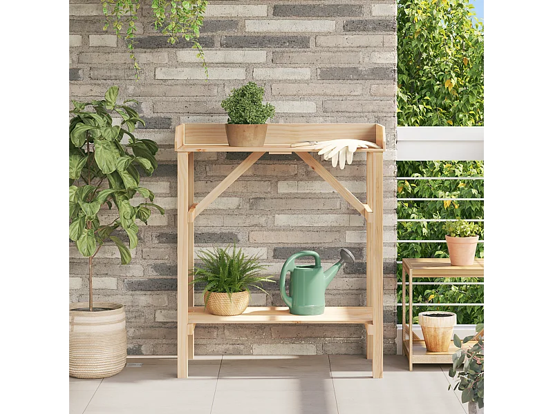 Table de rempotage de jardin 75x40x90 cm en bois de pin massif