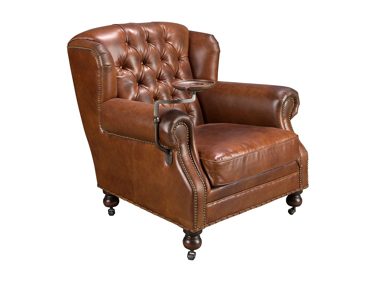 Poltrona Chester in pelle marrone cognac 5156 ANGEL CERDA