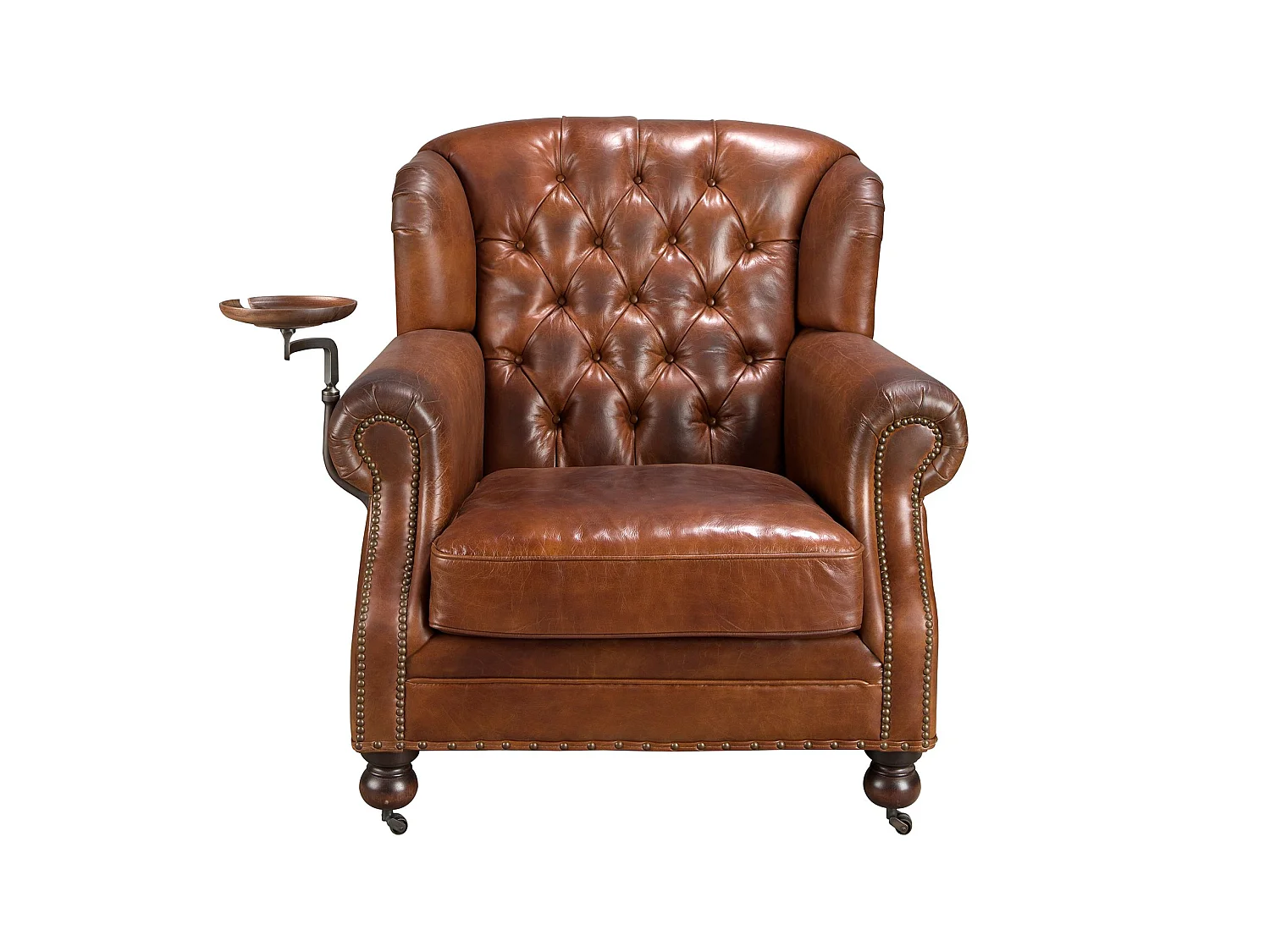 Fauteuil Chester en cuir marron cognac 5156 ANGEL CERDA