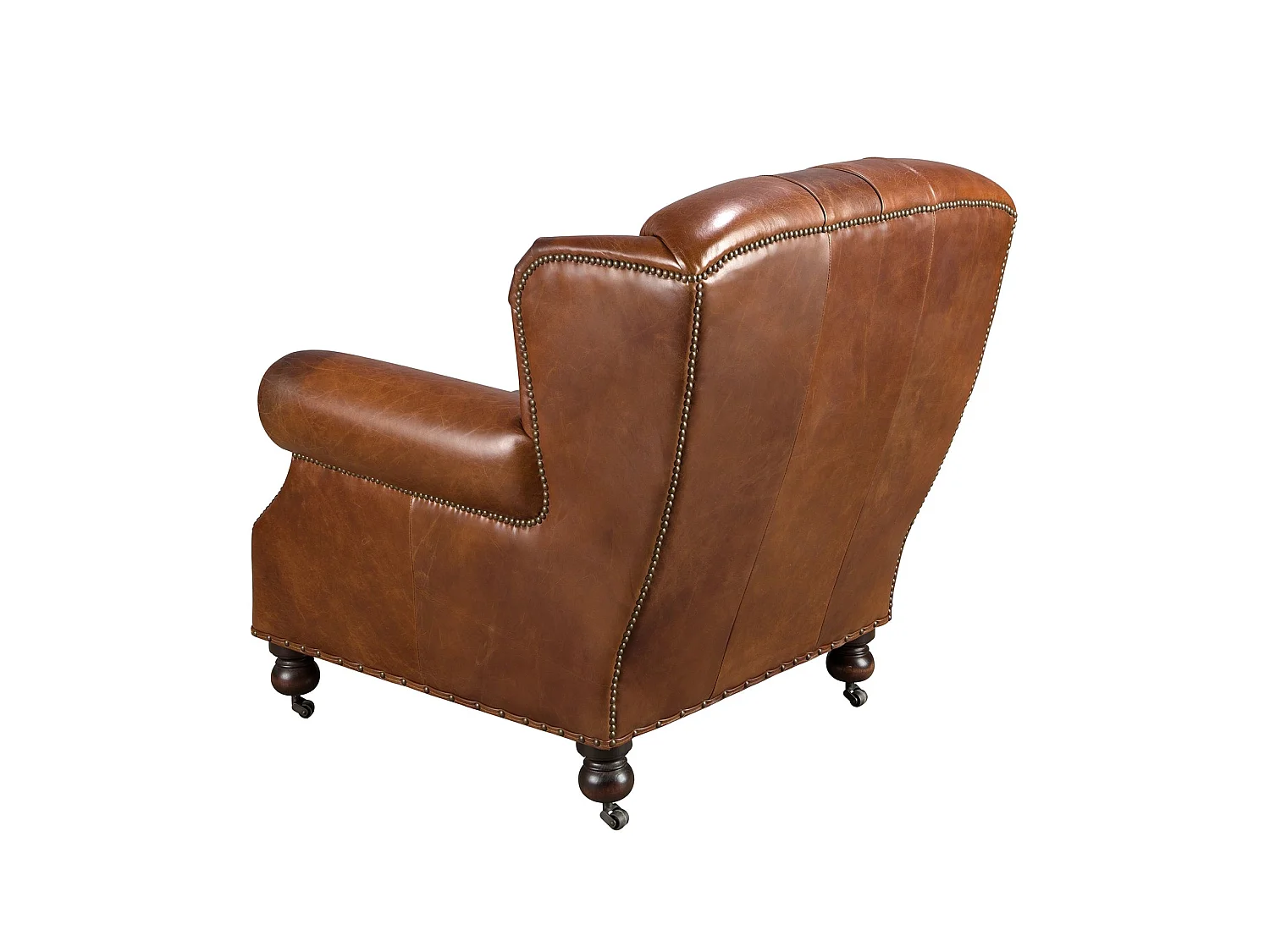 Fauteuil Chester en cuir marron cognac 5156 ANGEL CERDA