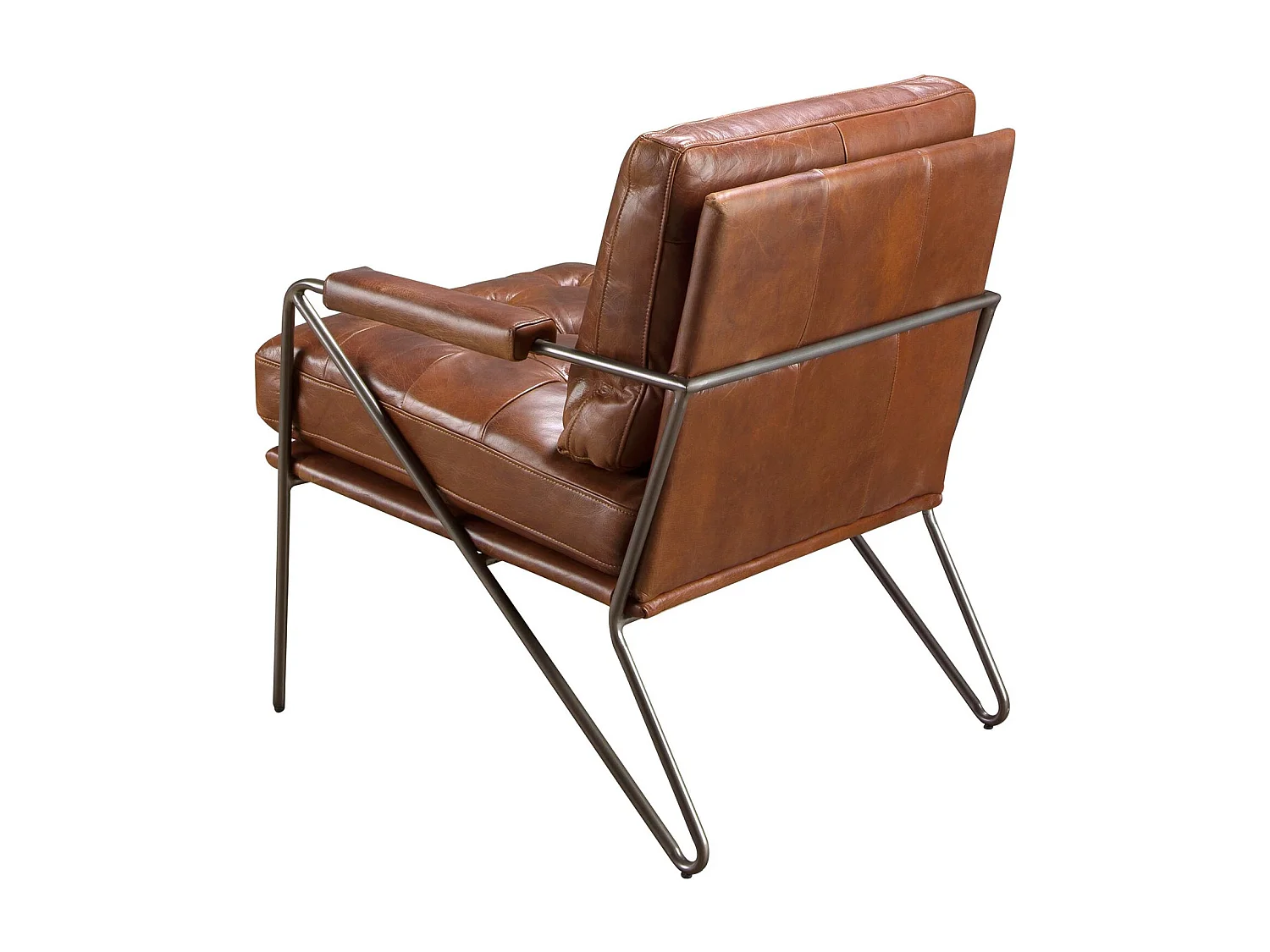 Sessel aus cognacbraunem Leder 5166 ANGEL CERDA