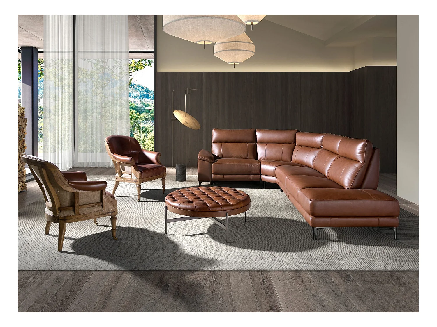 Cognacbrauner Ledersessel 5158 ANGEL CERDA