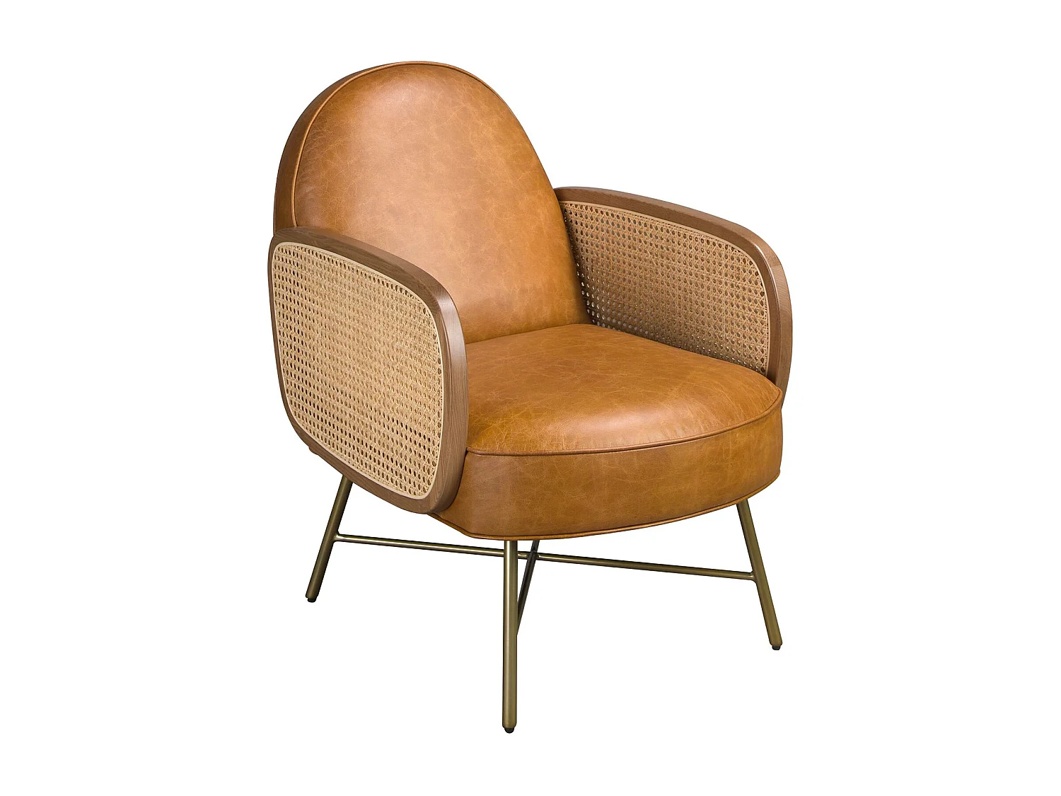 Sessel aus braunem Leder 5162 ANGEL CERDA