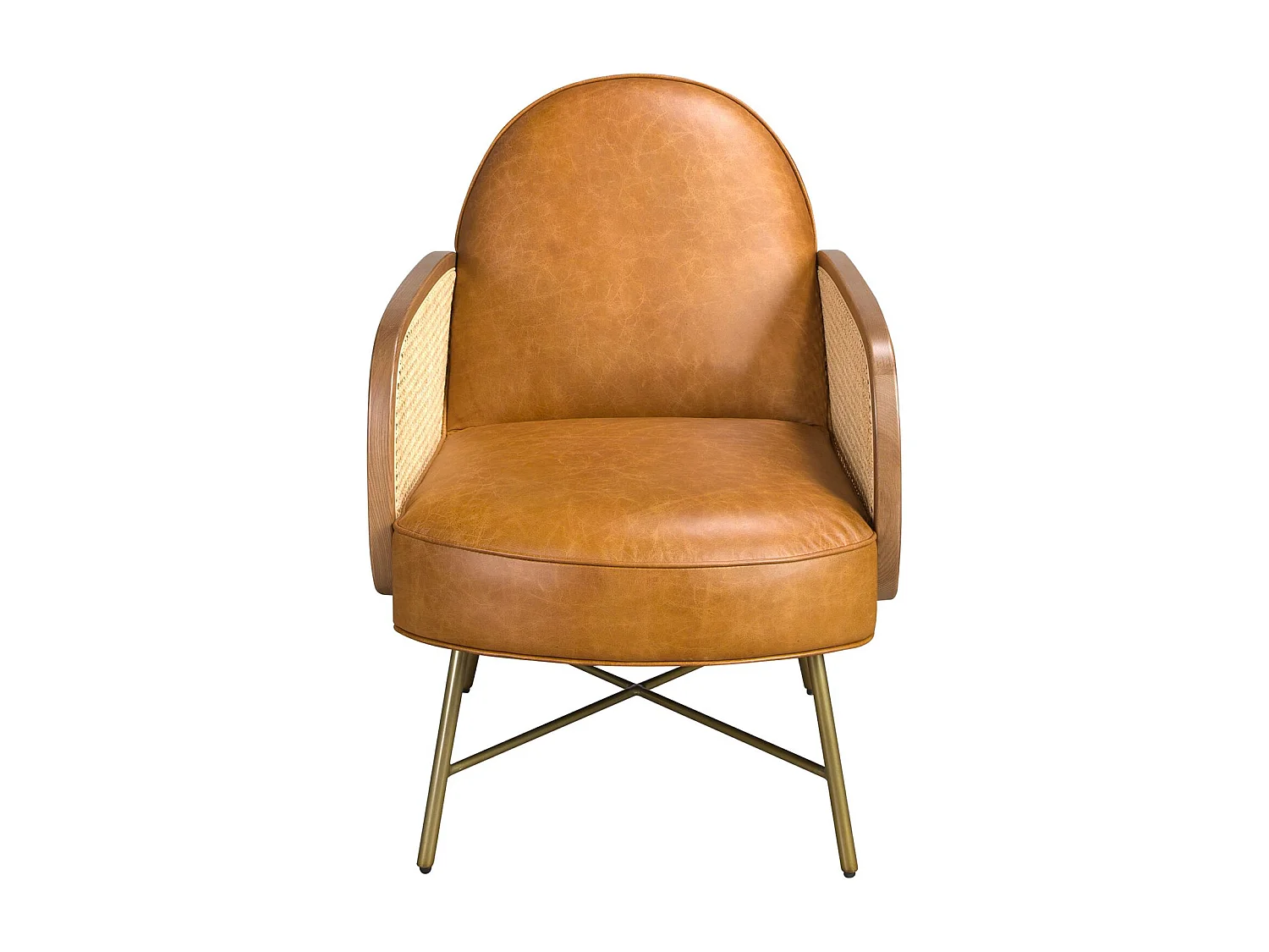 Sessel aus braunem Leder 5162 ANGEL CERDA