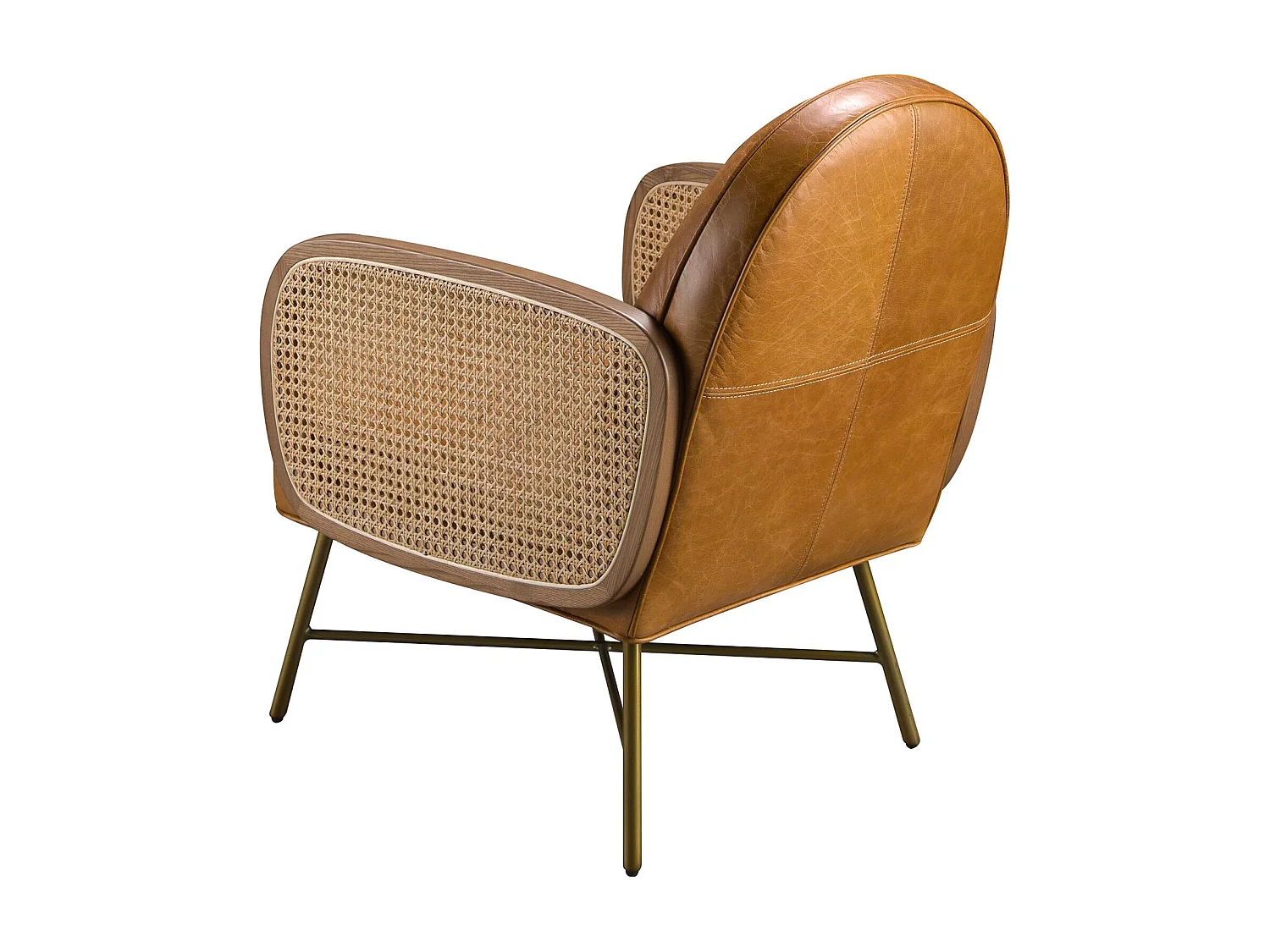 Sessel aus braunem Leder 5162 ANGEL CERDA