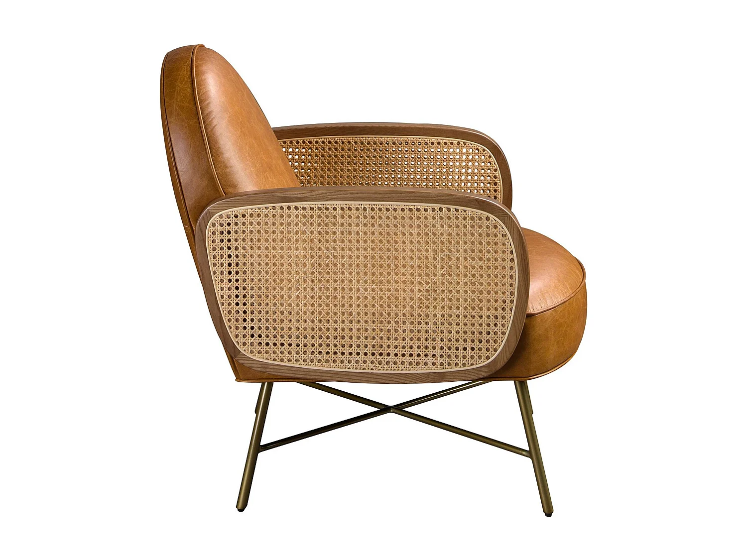 Sessel aus braunem Leder 5162 ANGEL CERDA