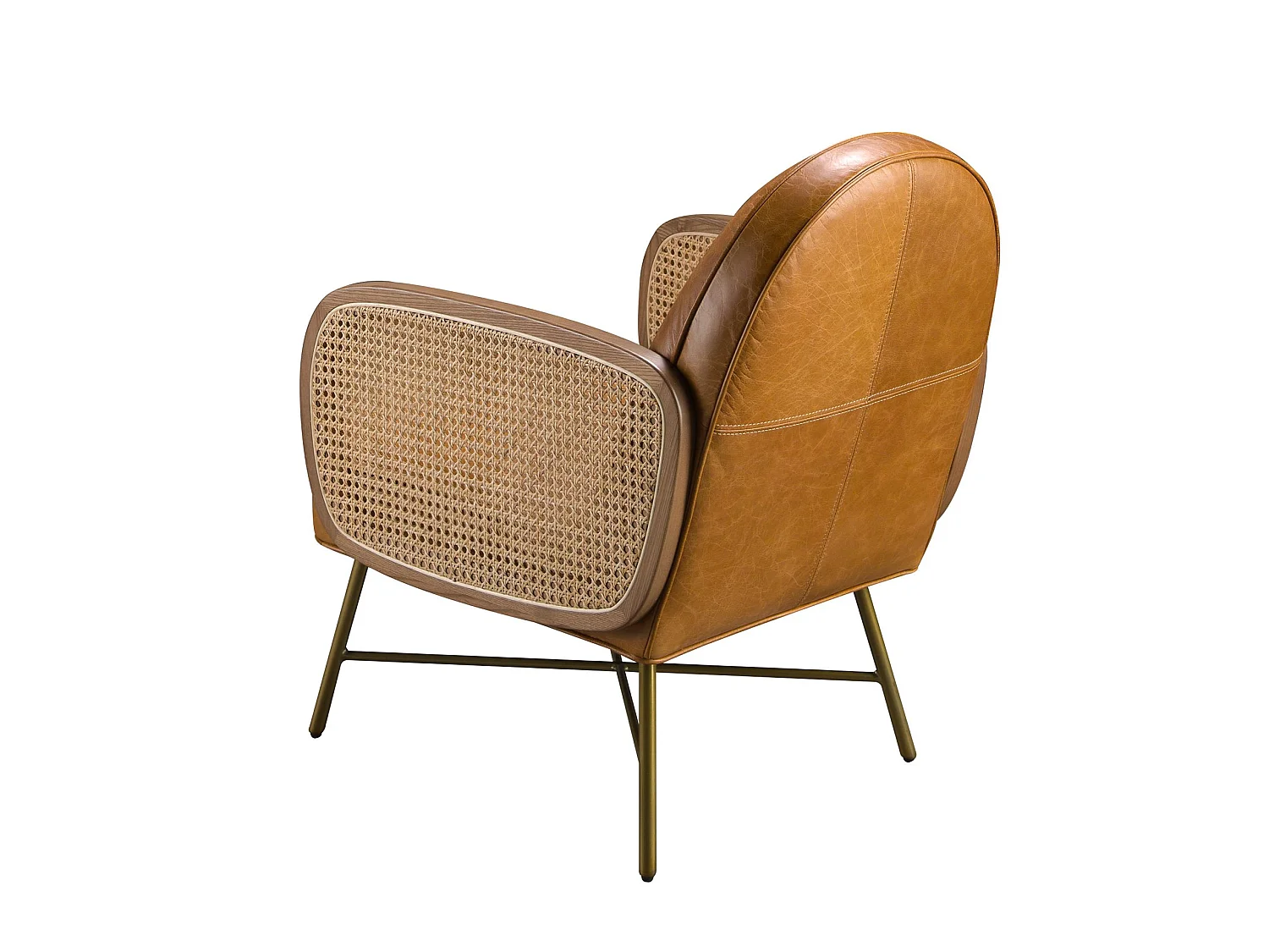 Sessel aus braunem Leder 5162 ANGEL CERDA