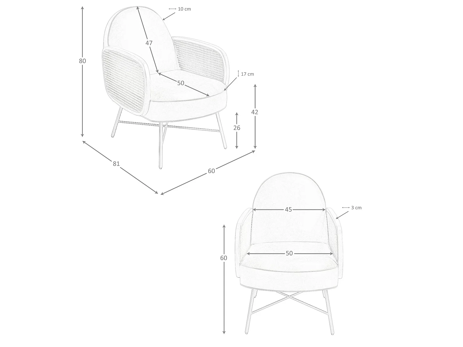 Sessel aus braunem Leder 5162 ANGEL CERDA