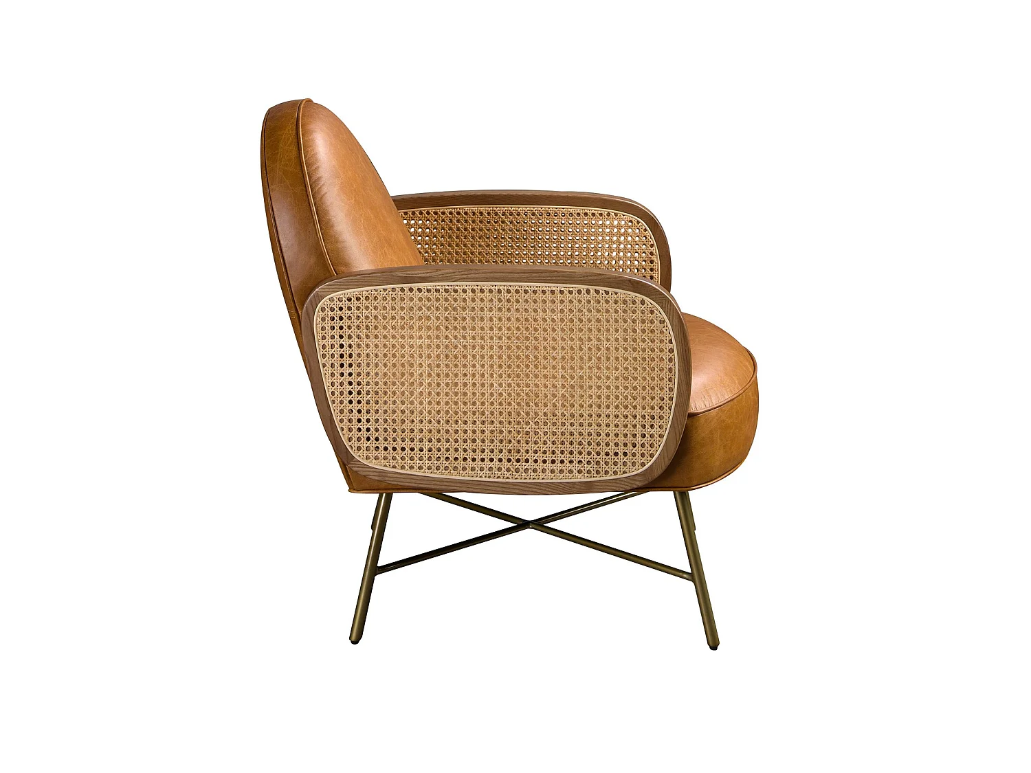 Fauteuil en cuir marron 5162 ANGEL CERDA
