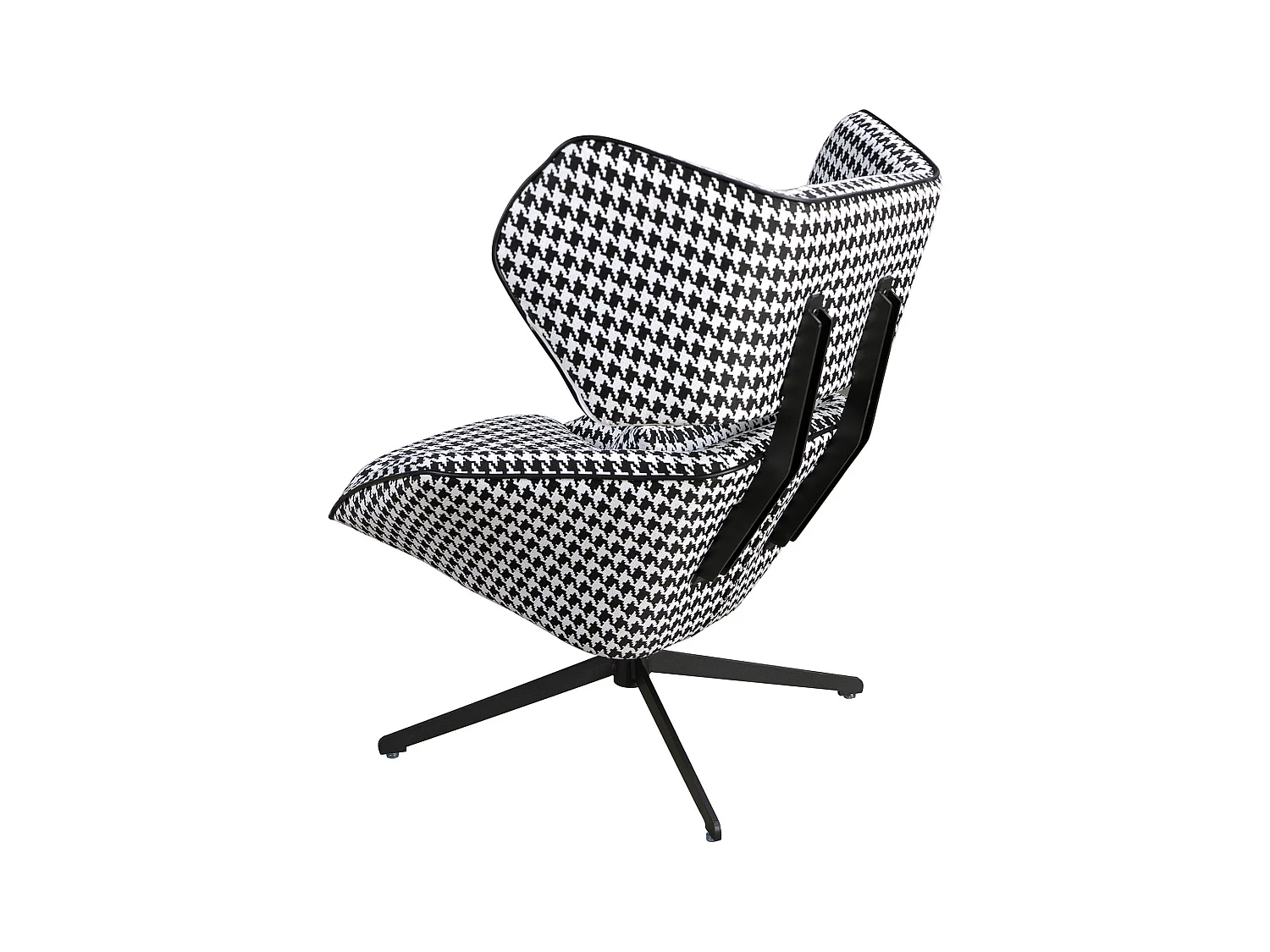 Czarno-biały fotel obrotowy z tkaniny 5142 ANGEL CERDA