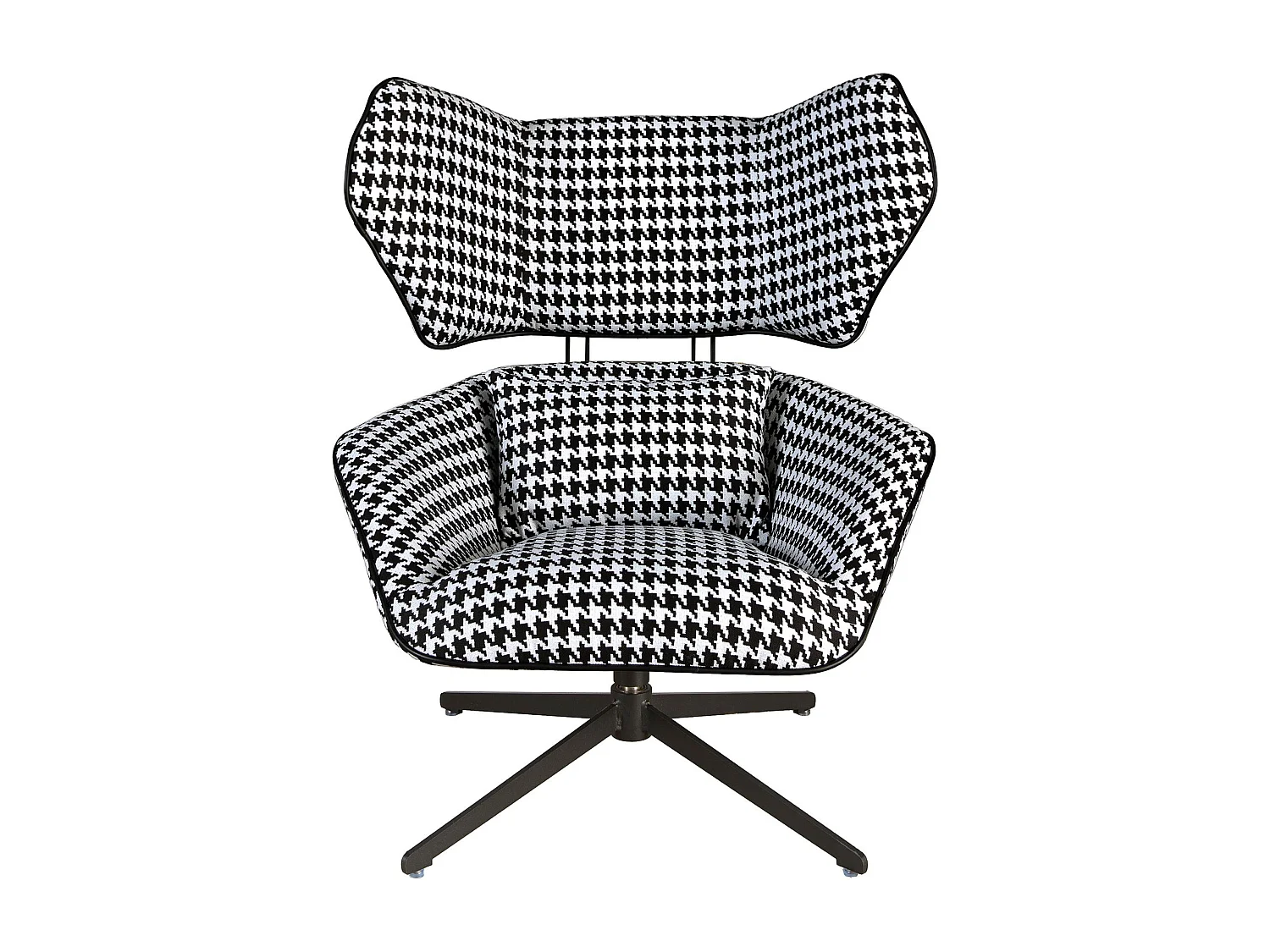 Zwart witte stoffen draaifauteuil 5142 ANGEL CERDA