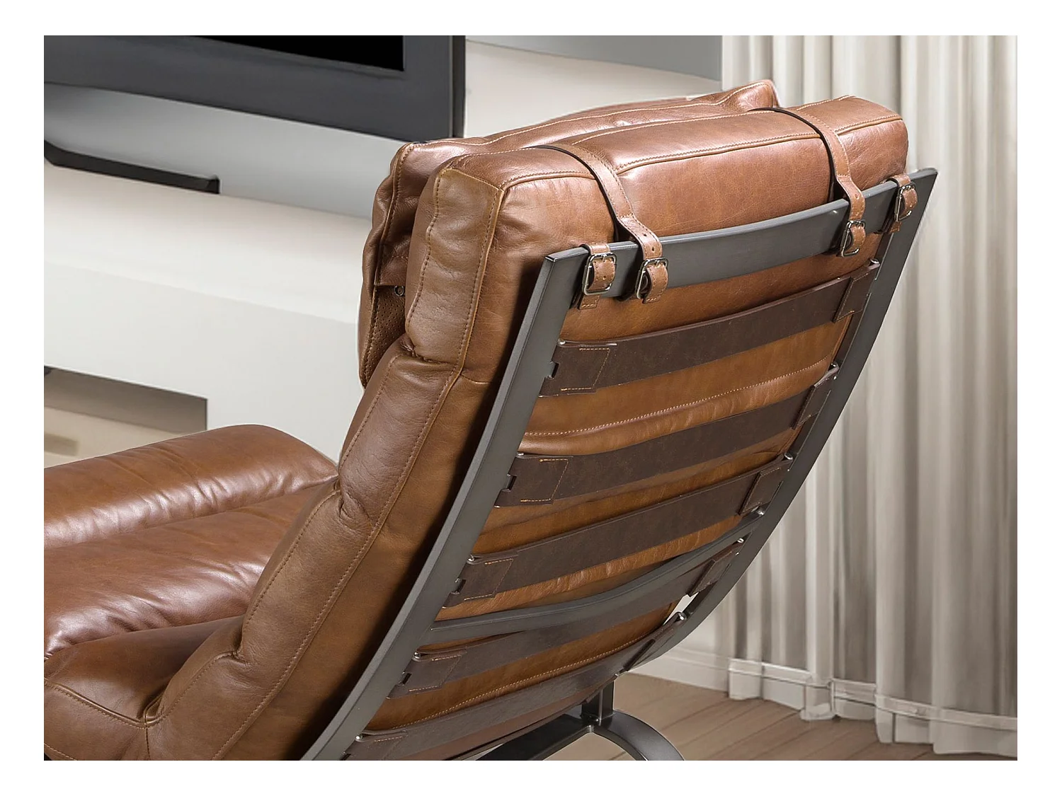 Dunkelbrauner Ledersessel 5161 ANGEL CERDA