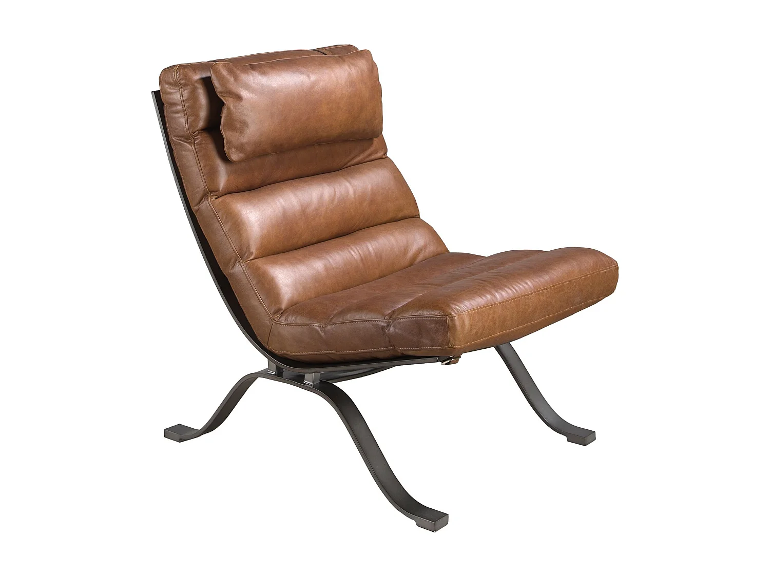 Fauteuil en cuir brun foncé 5161 ANGEL CERDA