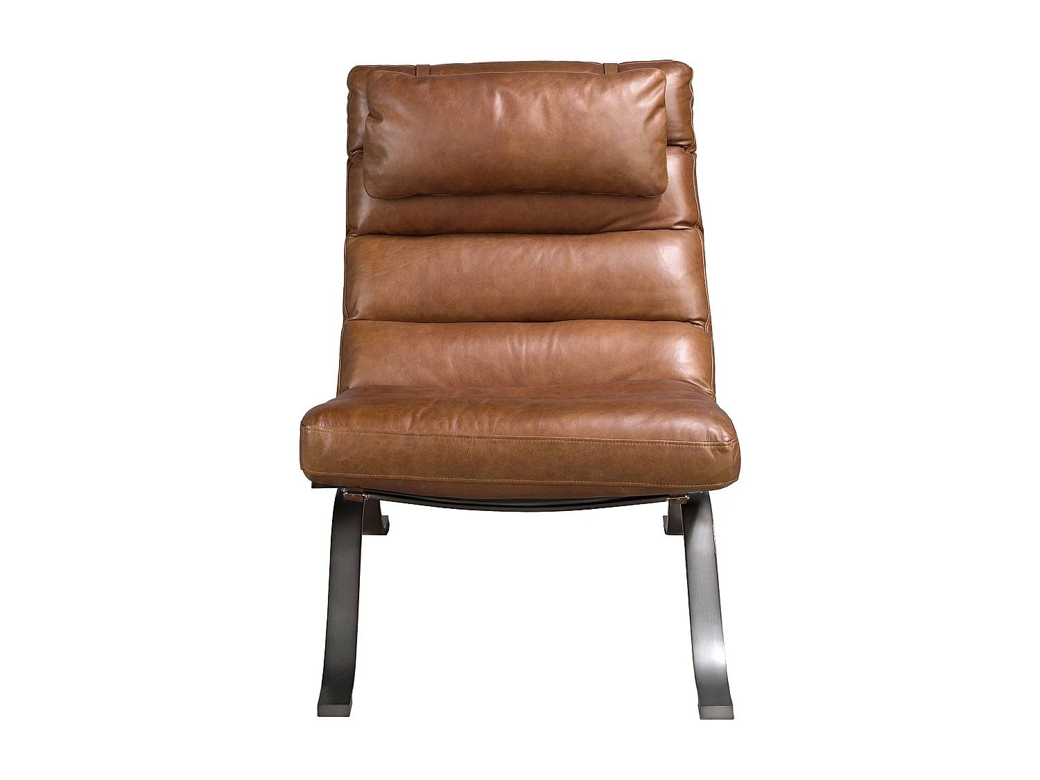 Fauteuil en cuir brun foncé 5161 ANGEL CERDA