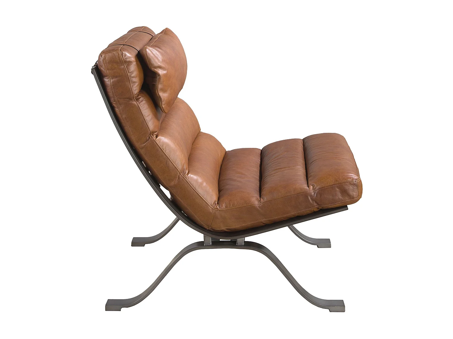 Fauteuil en cuir brun foncé 5161 ANGEL CERDA