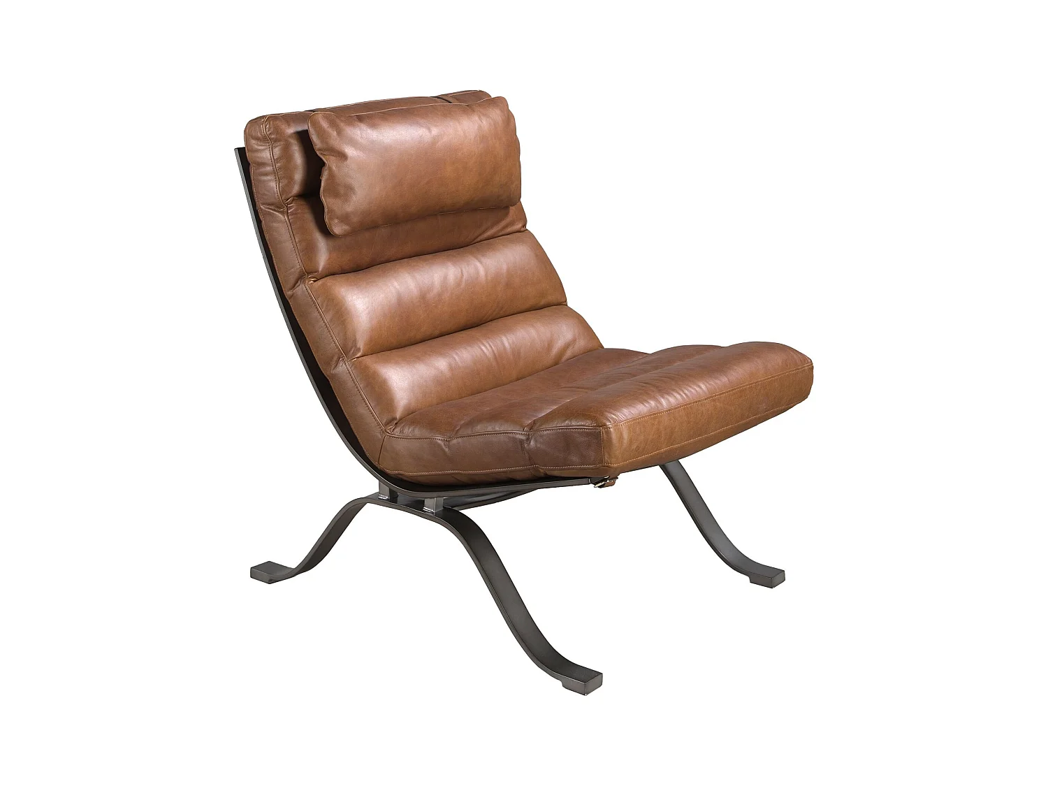Fauteuil en cuir brun foncé 5161 ANGEL CERDA