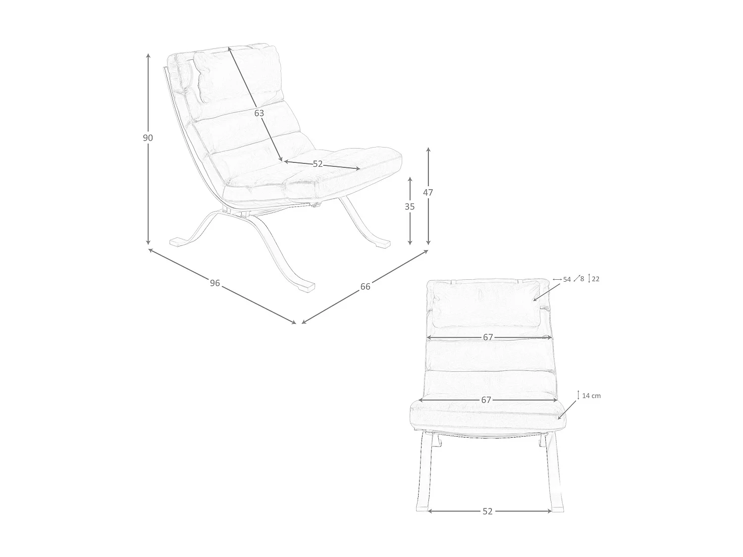 Fauteuil en cuir brun foncé 5161 ANGEL CERDA