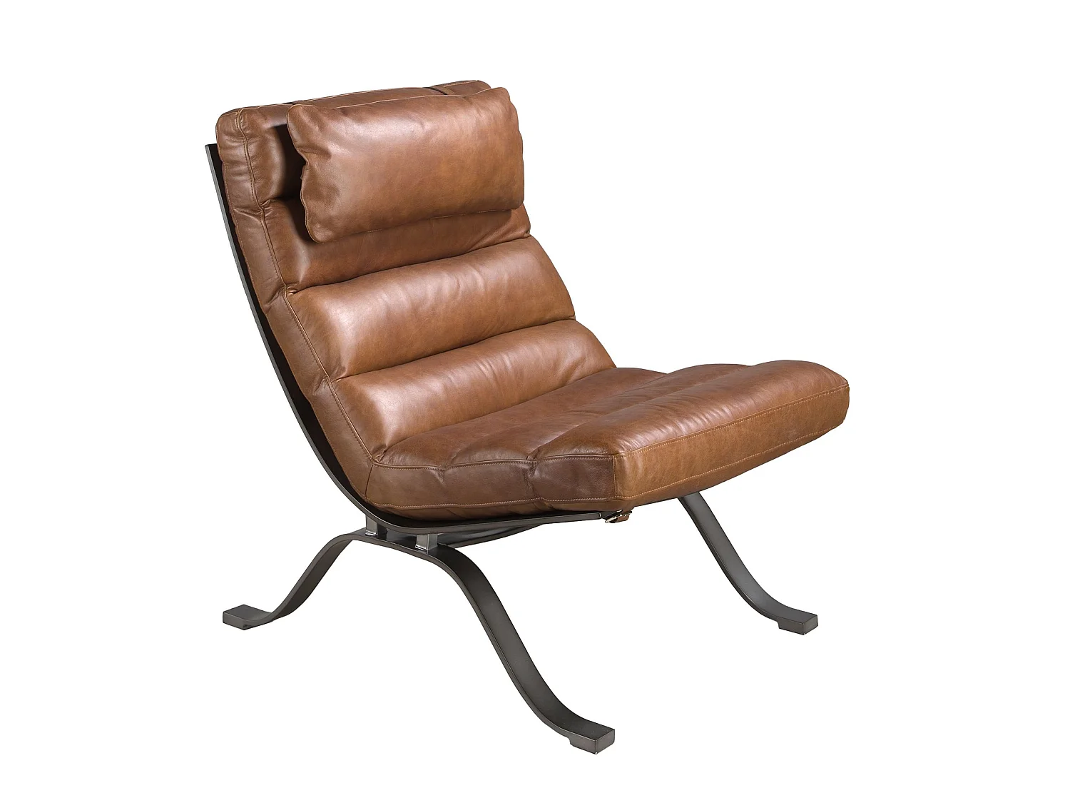 Fauteuil en cuir brun foncé 5161 ANGEL CERDA