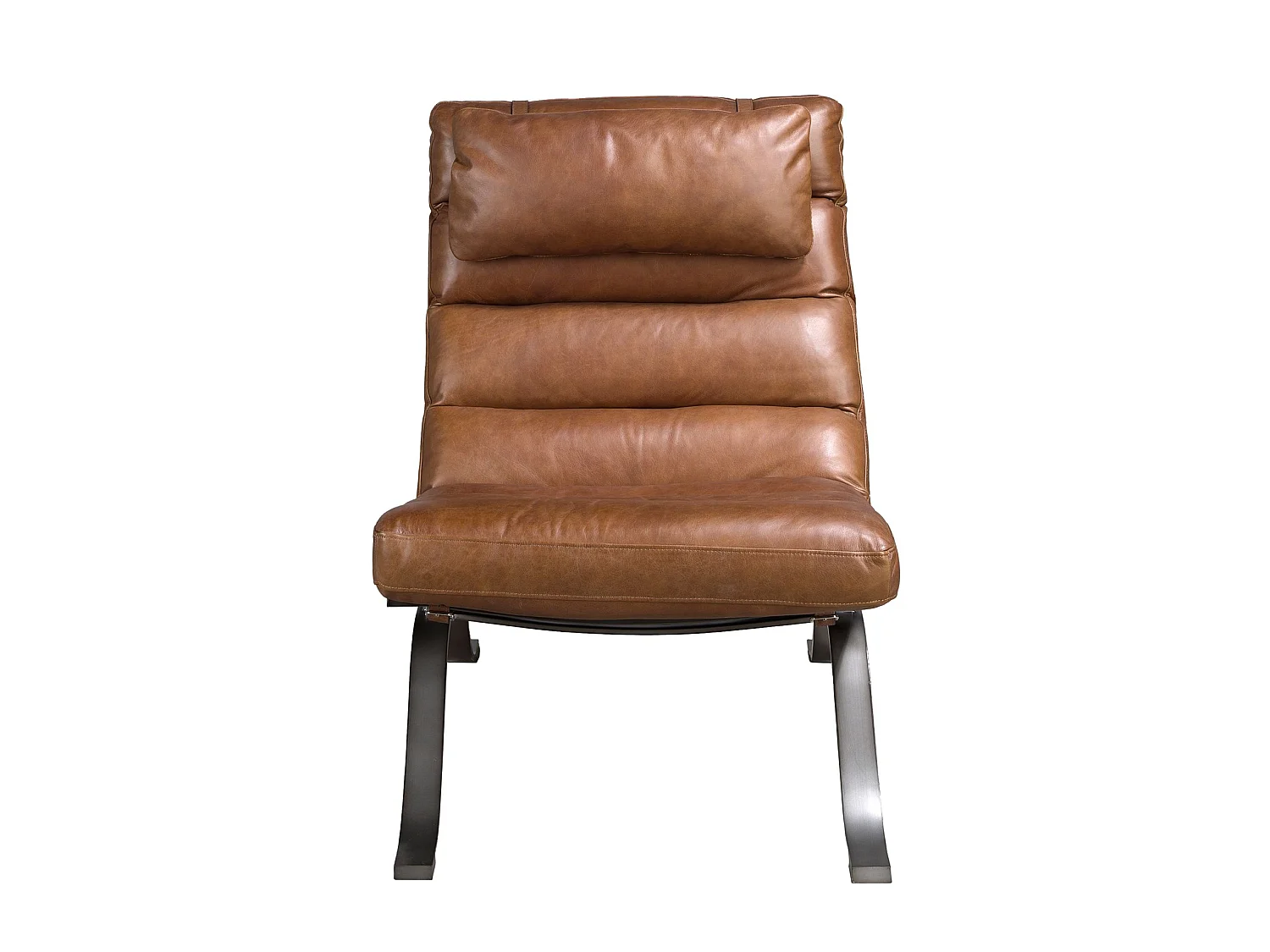 Fauteuil en cuir brun foncé 5161 ANGEL CERDA