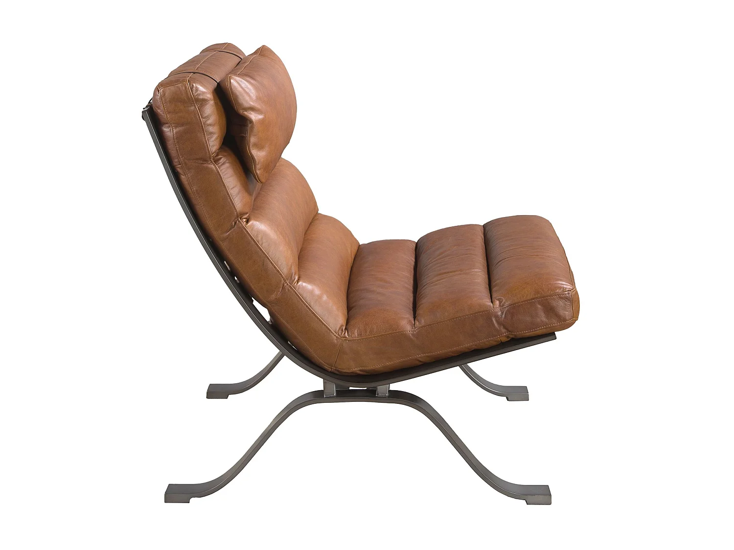 Fauteuil en cuir brun foncé 5161 ANGEL CERDA