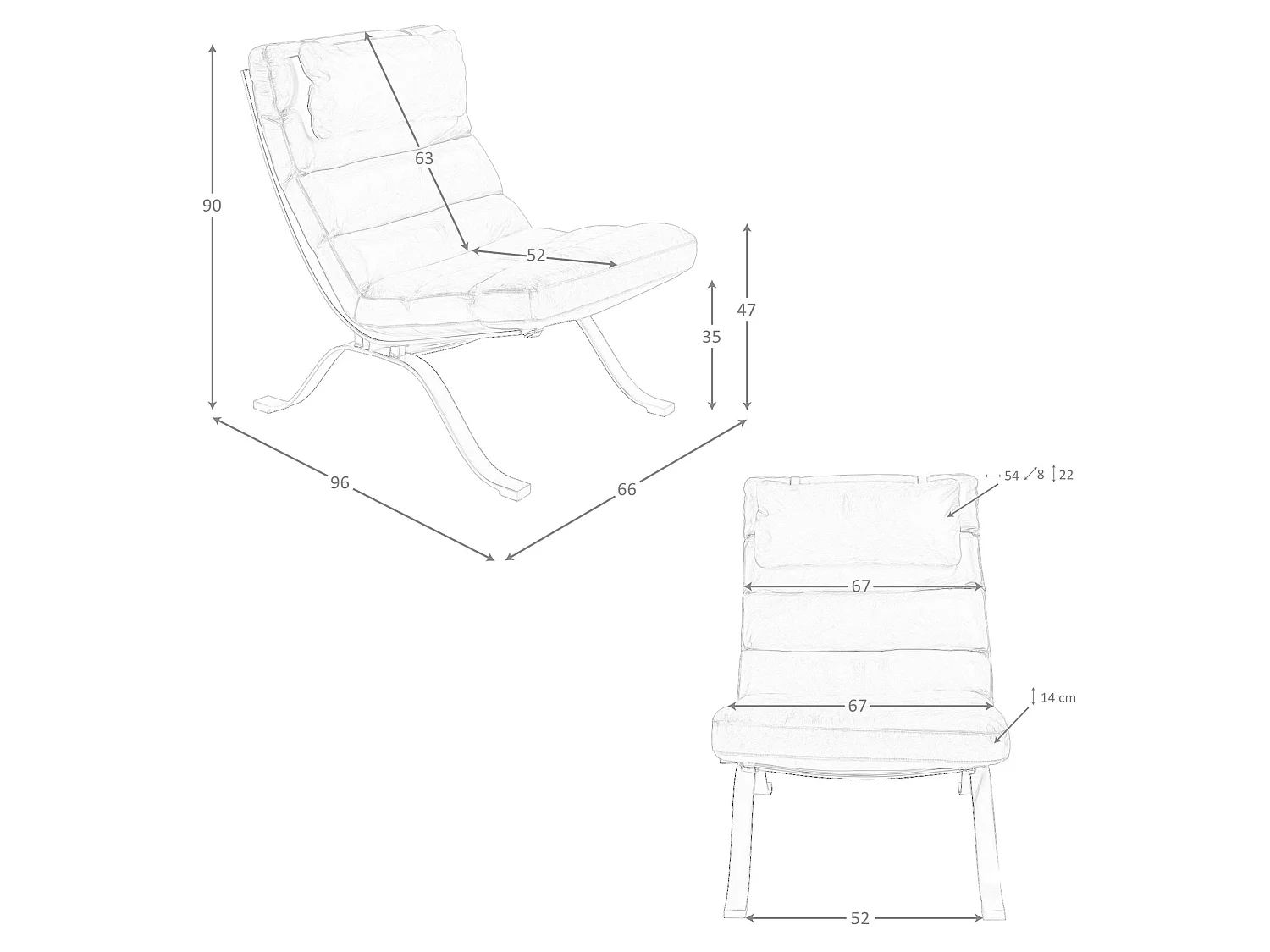 Fauteuil en cuir brun foncé 5161 ANGEL CERDA