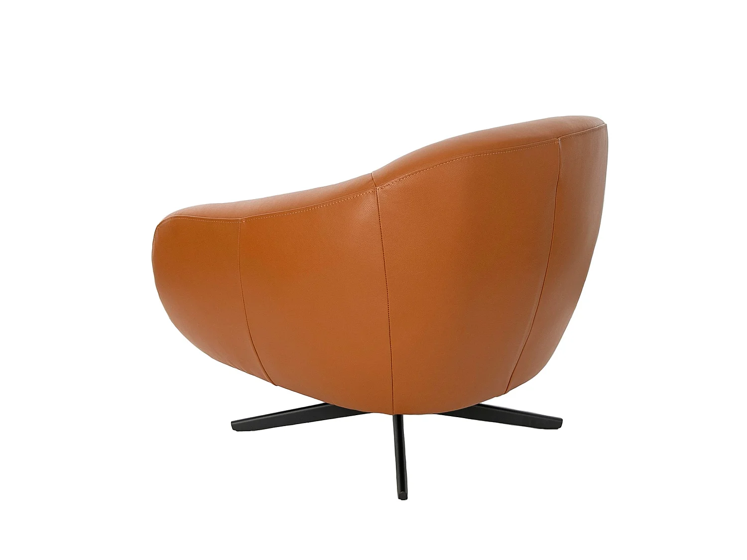 Fauteuil pivotant en cuir brun 5183 ANGEL CERDA