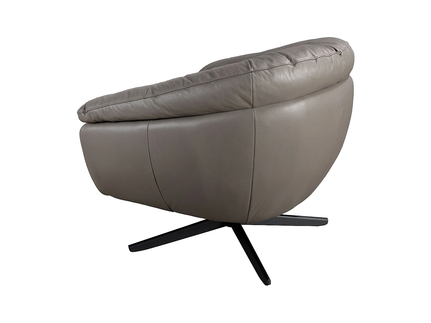 Grauer Leder-Drehsessel 5138 ANGEL CERDA