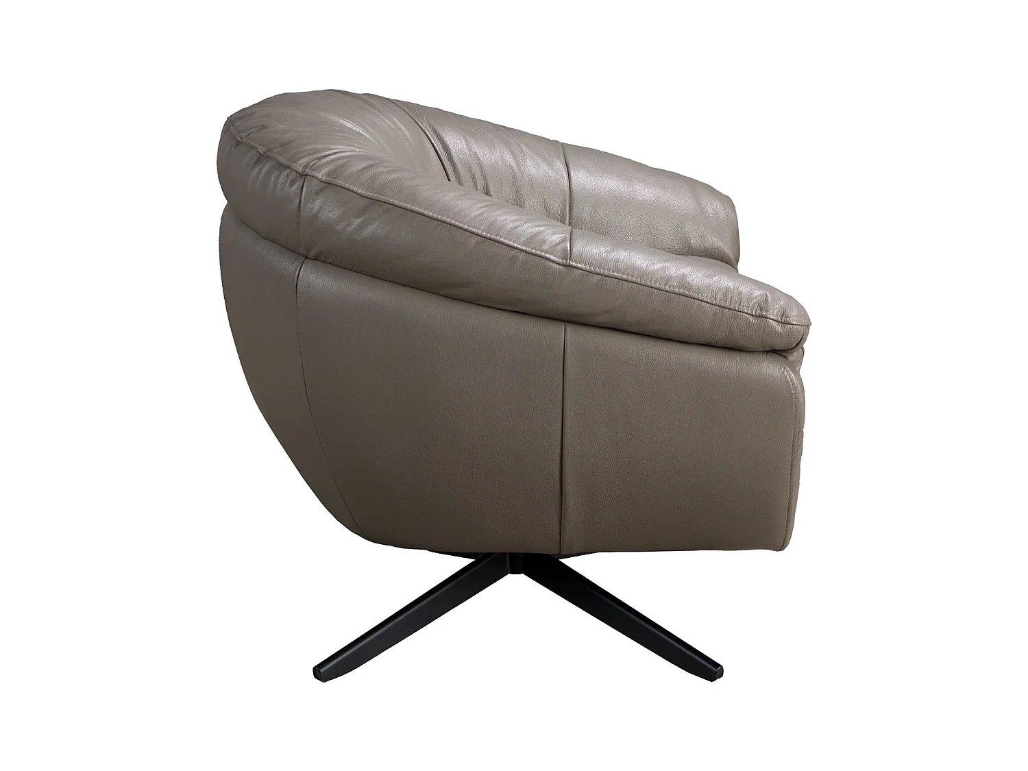 Grauer Leder-Drehsessel 5138 ANGEL CERDA