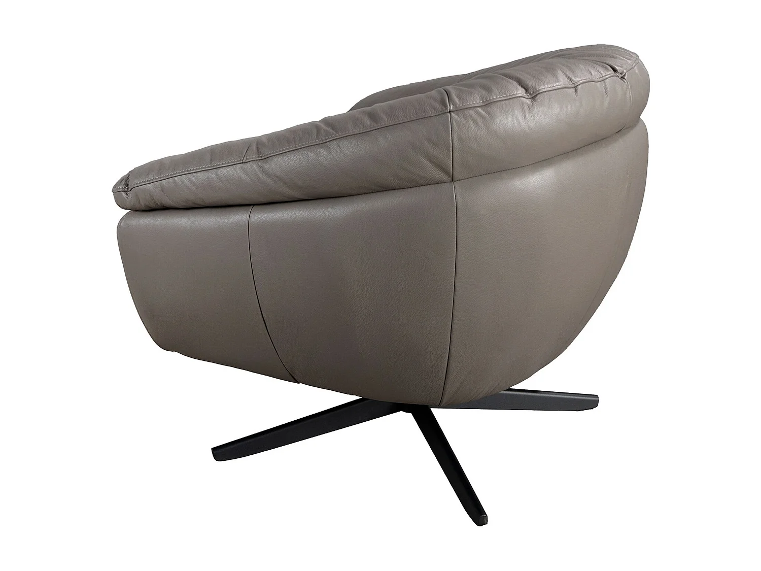 Fauteuil pivotant en cuir gris 5138 ANGEL CERDA