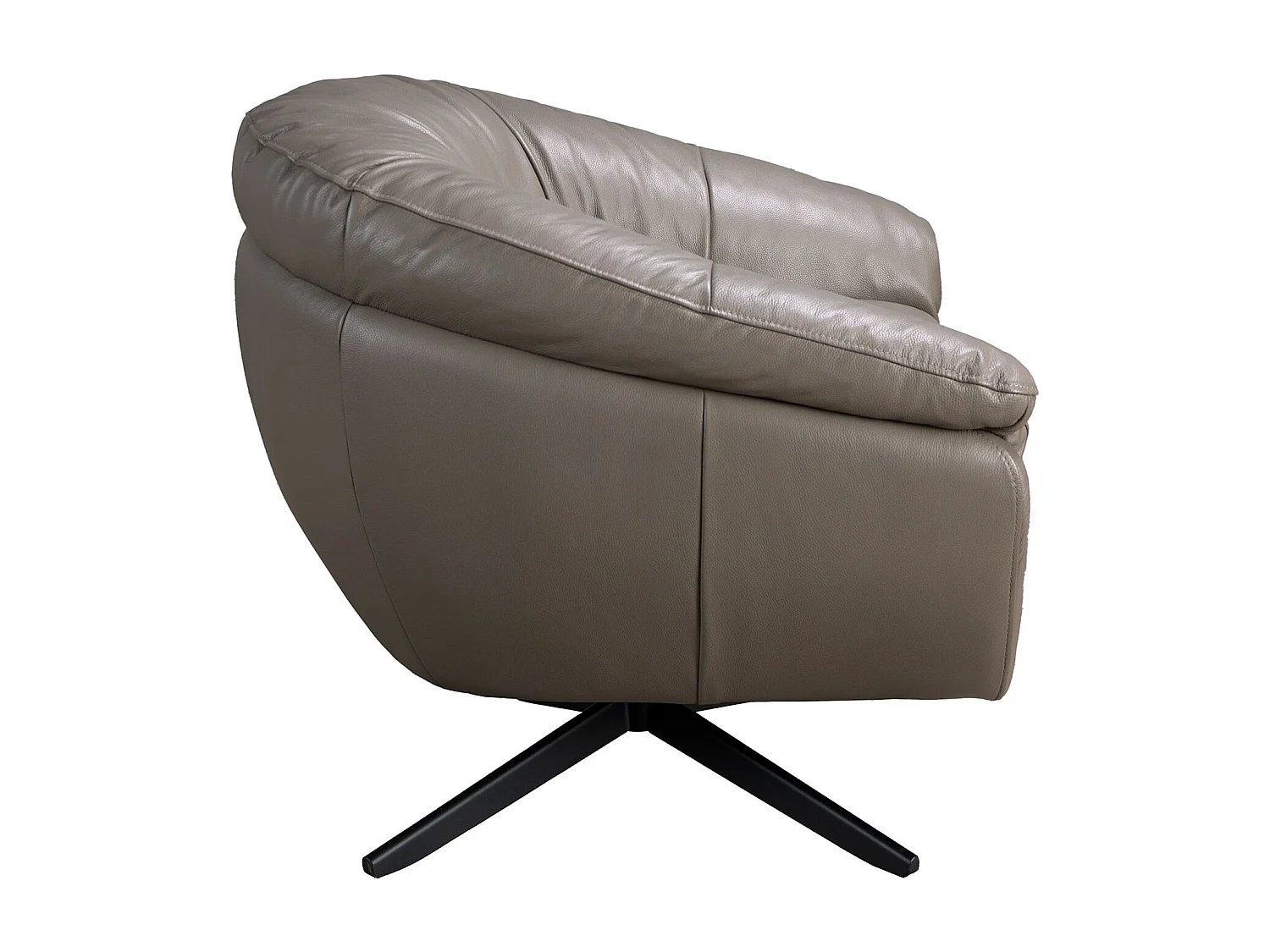 Fauteuil pivotant en cuir gris 5138 ANGEL CERDA