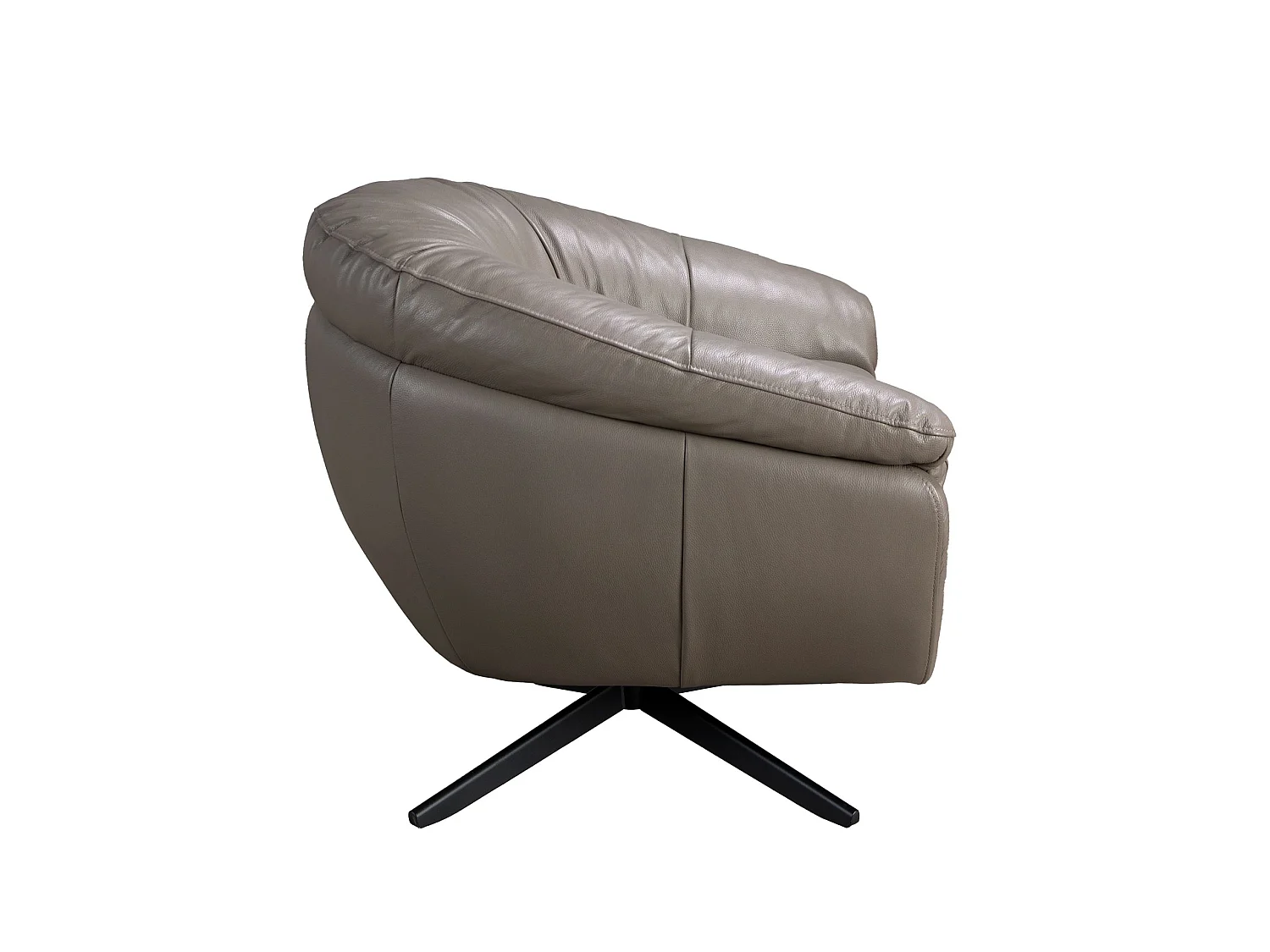 Grauer Leder-Drehsessel 5138 ANGEL CERDA