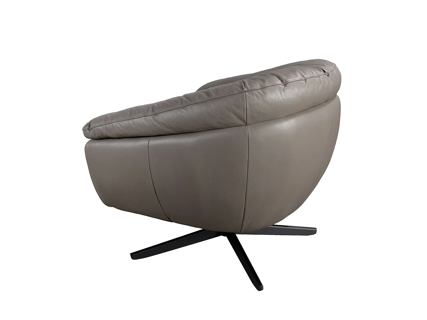 Fauteuil pivotant en cuir gris 5138 ANGEL CERDA