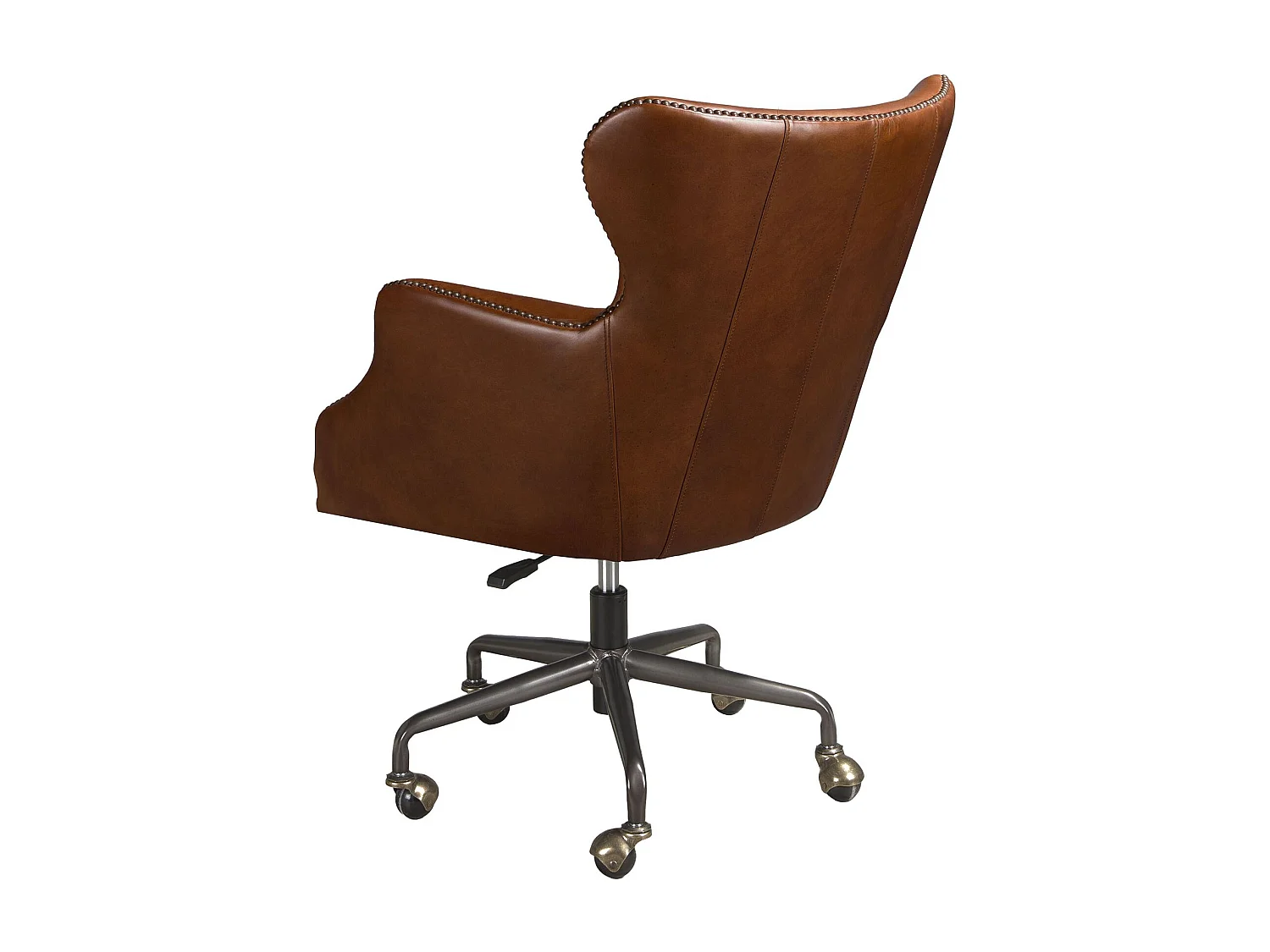 Fauteuil de bureau pivotant cuir marron foncé 4166 ANGEL CERDA