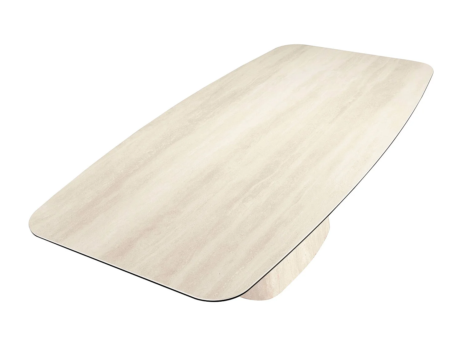 Mesa de jantar oval de barril em mármore porcelânico 1171 ANGEL CERDA