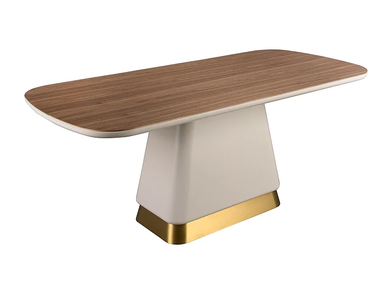 Tavolo da pranzo rettangolare in legno di noce e beige 1166 ANGEL CERDA