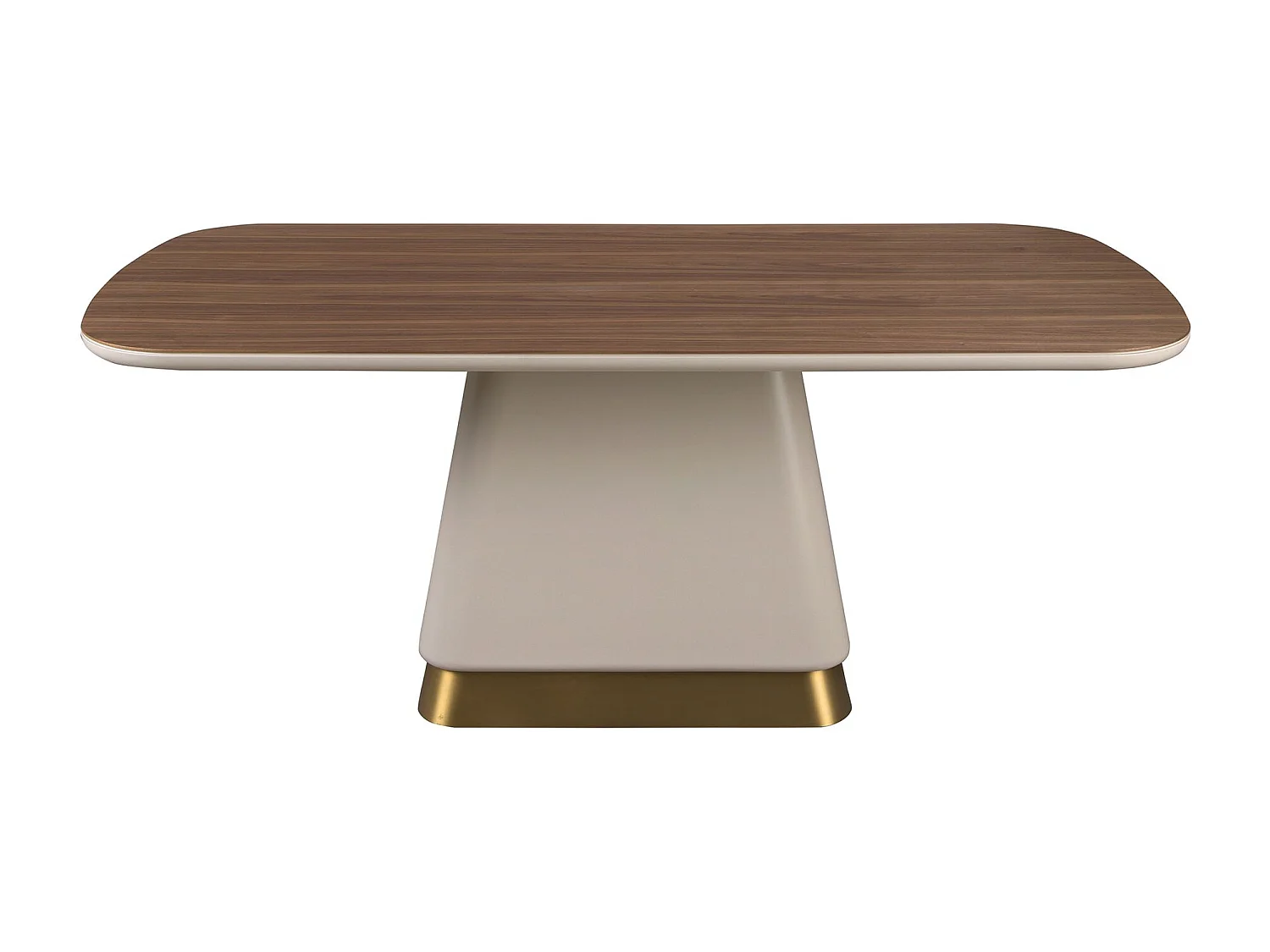 Rechthoekige eettafel in walnoot en beige hout 1166 ANGEL CERDA