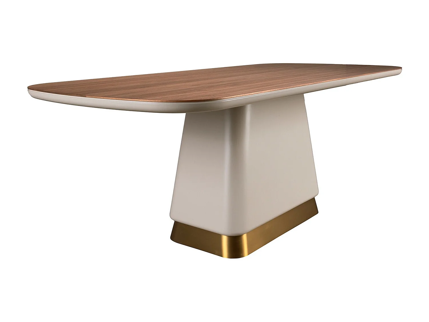 Rechthoekige eettafel in walnoot en beige hout 1166 ANGEL CERDA