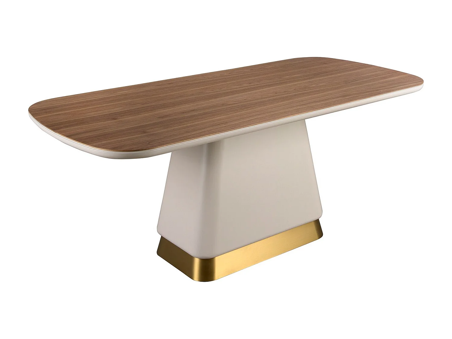 Table de salle à manger rectangulaire en noyer et bois beige 1166 ANGEL CERDA