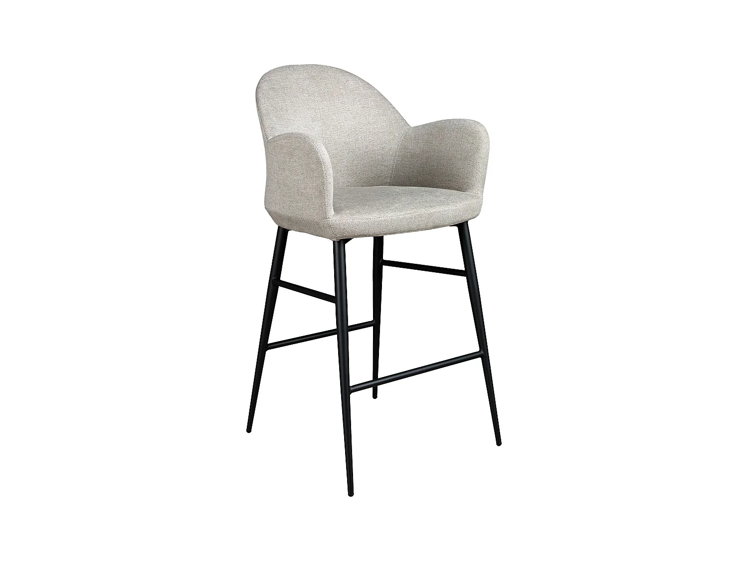Tabouret en tissu gris clair 4174 ANGEL CERDA