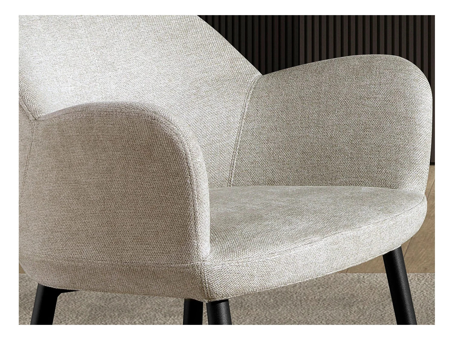 Tabouret en tissu gris clair 4174 ANGEL CERDA