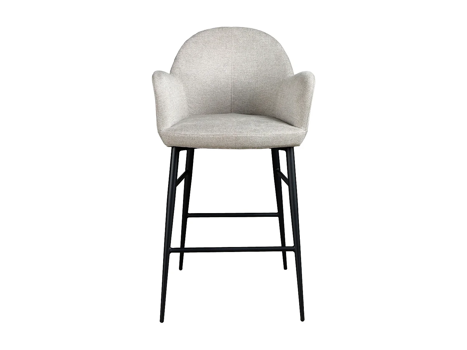 Hocker aus hellgrauem Stoff 4174 ANGEL CERDA